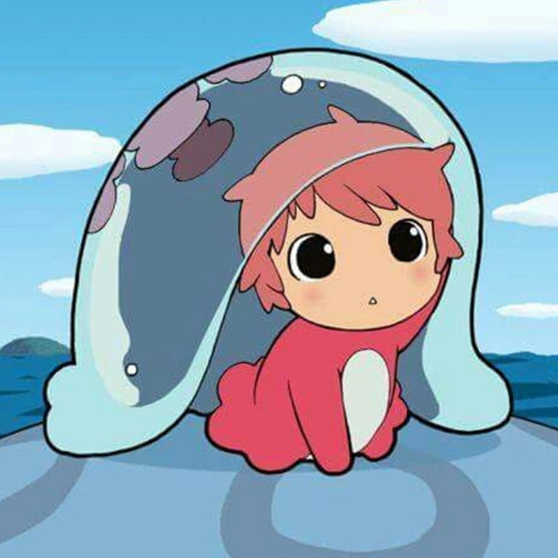 Kawaii Ponyos Золотая рыбка брошь в форме принцессы брошки эмаль металлические значки