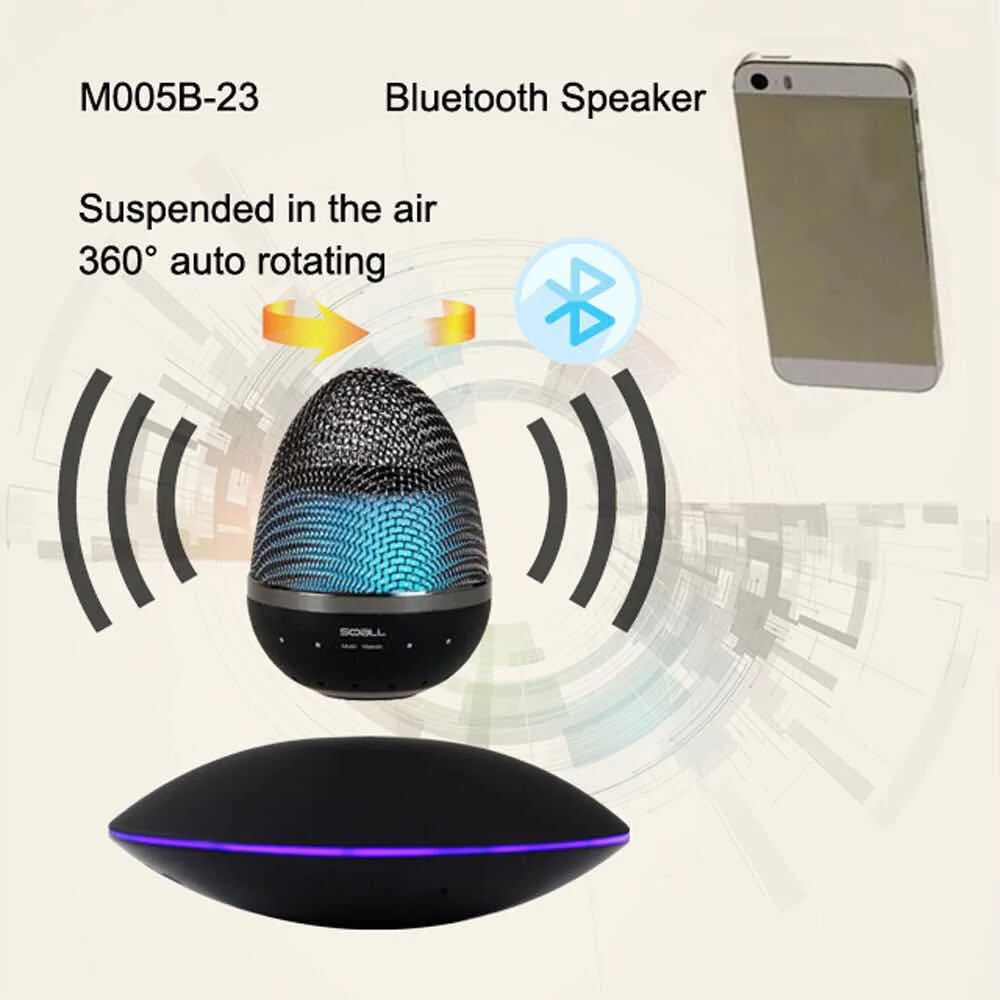 

Wireless Magnetic levitation Floating Bluetooth Speaker home decoration Colour Changing NFC For IPhone Samsung HTC Ipad MP3