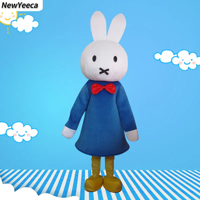 

Smart Rabbit Mascot Cartoon Doll Cosplay Costume for Adult Character Headgear Suit Easter Birthday Party Funny Decorations