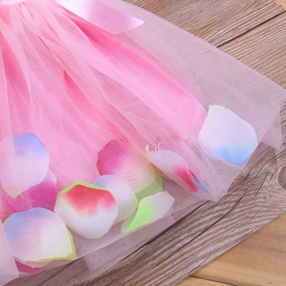 Платье без рукавов из фатина для девочек летняя одежда маленьких платья дня