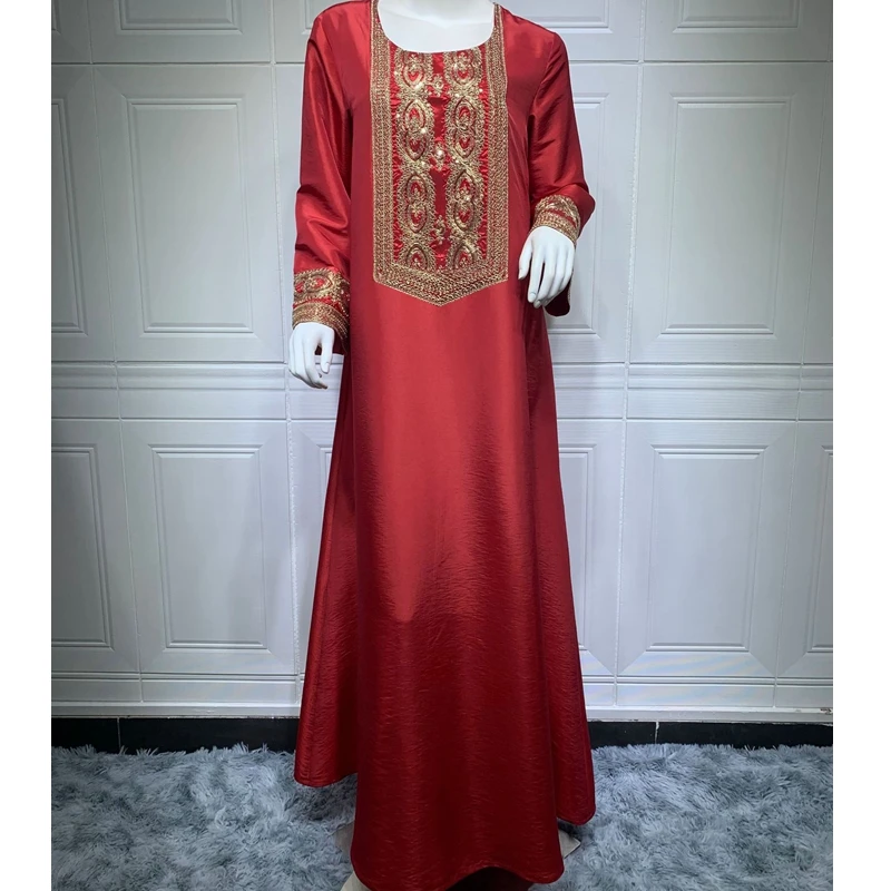 Мусульманское платье с блестками Wepbel, Средний Восток, мусульманское платье, роскошное платье с вышивкой, вечернее платье, мусульманская оде...