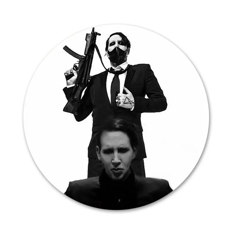

58mm Marilyn Manson Badge Brooch Pin Accessories For Clothes Backpack Decoration gift