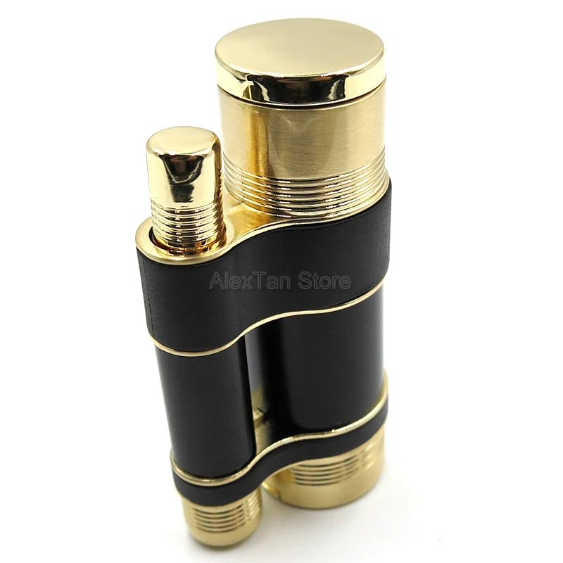 COHIBA 50th юбилей карманные металлические ветрозащитные зажигалки 3 синий фонарь огонь пламя сигарета зажигалка с клапаном фонарь Adjuste