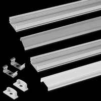 50cm aluminium channel for led strip u style aluminum profile with diffuser milky pc coverled bar strips light holder