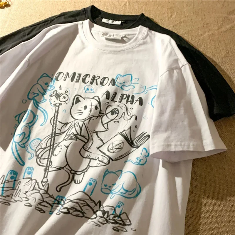 

Summer Women Streetwear Tops Harajuku Printing goth tshirts Short Sleeve Anime T Shirt clothes shirt cotton vintage punk vero