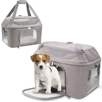 dog backpack breathable pet carrier bag travel airline approved transport bag for small dogs and cats