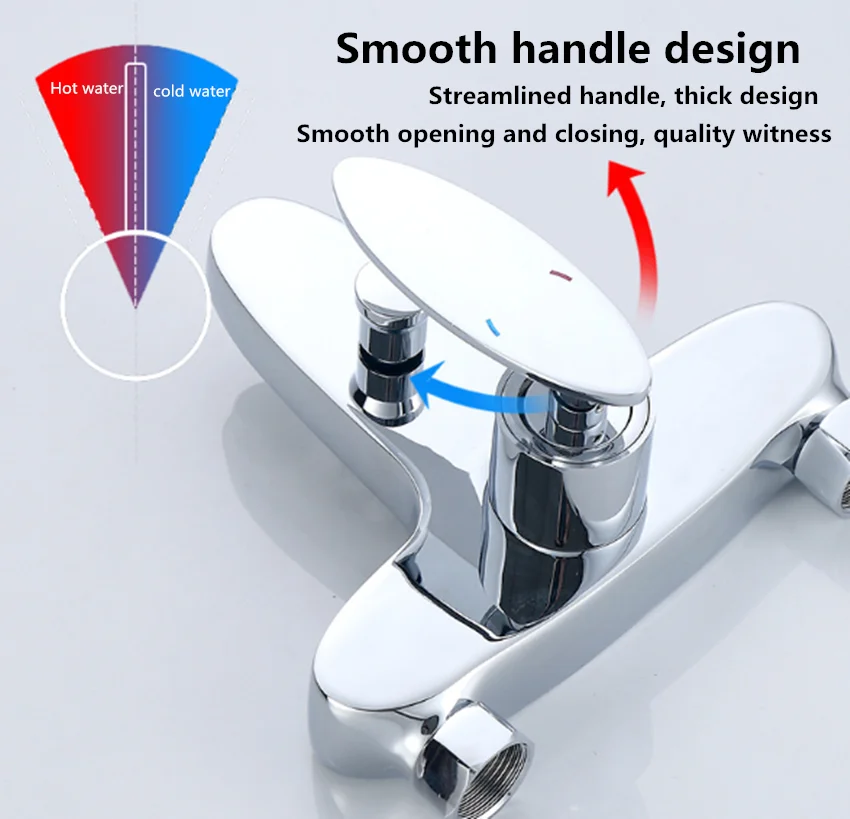 

Factory direct copper material triple with hot and cold bathtub shower faucet