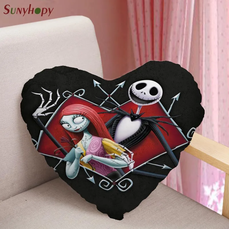 Декоративная атласная Наволочка на молнии в форме сердца | Дом и сад