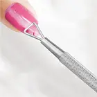 2 шт. из нержавеющей стали кутикулы толкатель Овощечистка скребок для снятия лака для ногтей инструменты для женщин Маникюр Педикюр Инструменты для удаления омертвевшей кожи