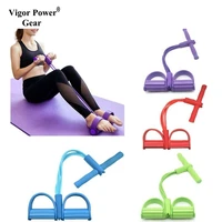 indoor fitness resistance bands exercise equipment elastic sit up pull rope gym workout bands sport 4 tube pedal ankle puller