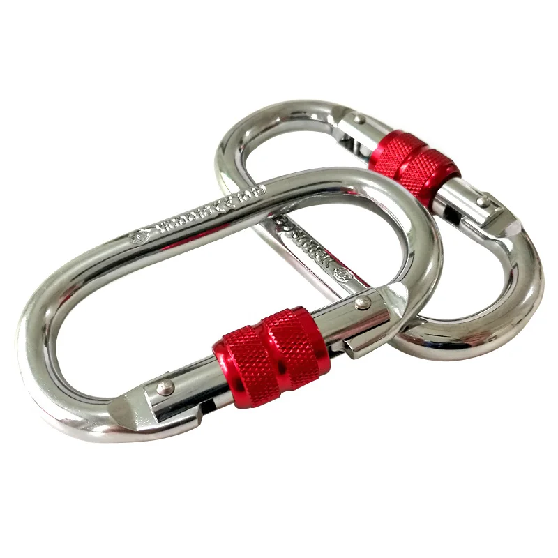 Карабин для аэрофотосъемки 1 пара гамак йоги сертифицированный CE Серебристый