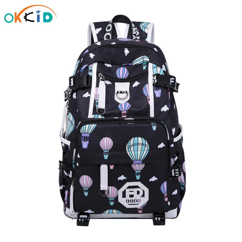 Школьные сумки OKKID для девочек-подростков, школьный рюкзак для женщин, большой дорожный рюкзак для женщин, сумка для ноутбука, школьный рюкз...