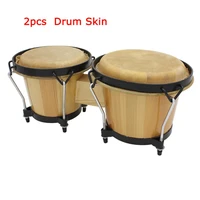 2pcs buffalo drum skin leather on for african drum bongo drum 29cm 31cm diameter drum percussion instruments