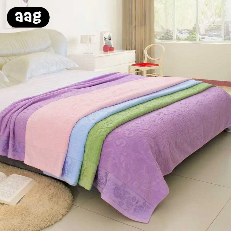 Однотонное покрывало для кровати жаккардовое Хлопковое одеяло автомобильного