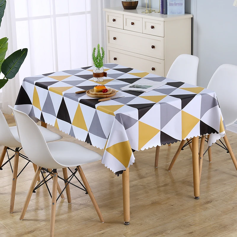 

Home Kitchen Decoration Nordic style tablecloth yellow geometric waterproof tablecloth wedding banquet rectangular tablecloth