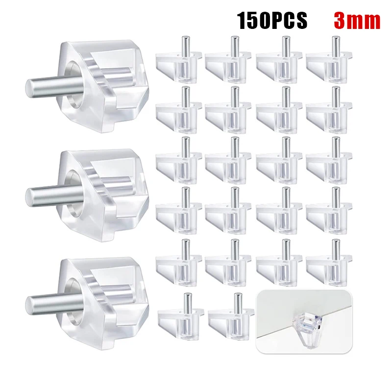

3MM Multipurpose Shelf Support Pins Transparent PVC Cabinet Shelf Support Peg Easy Installation кронштейн для полки