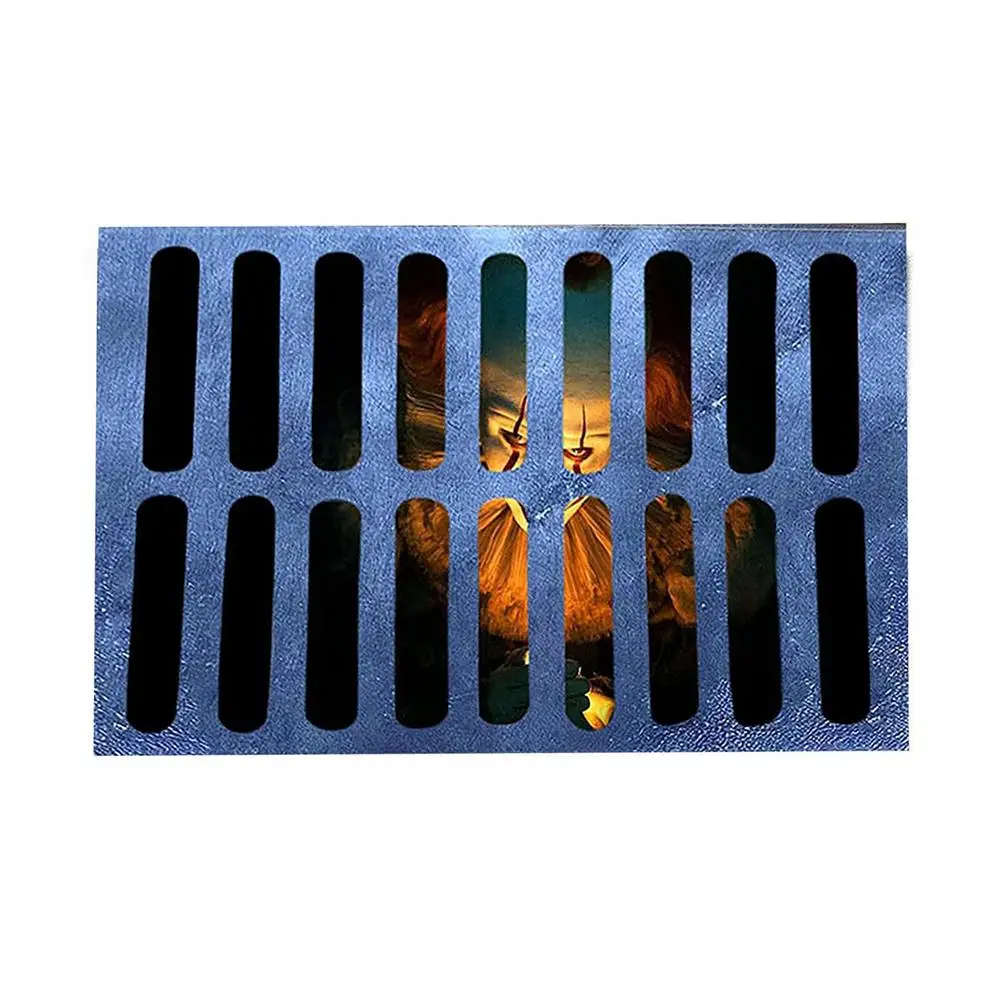 

Unique Halloween 3D Clown Door Mat Scary Welcome Door Mats Outside Area Rug Bath Mat Hearth Floor Stair Carpet