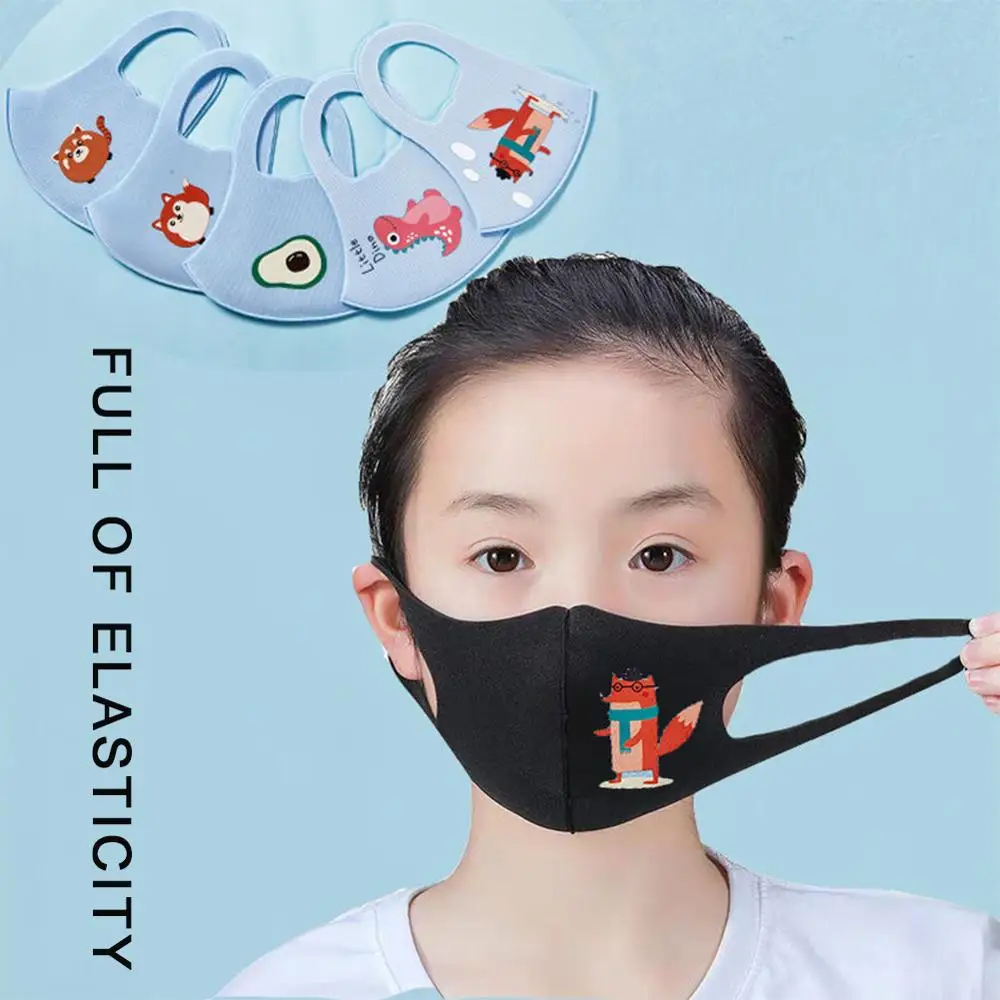 Симпатичная детская хлопковая маска PM2.5 для рта противотуманная пылевая носа с