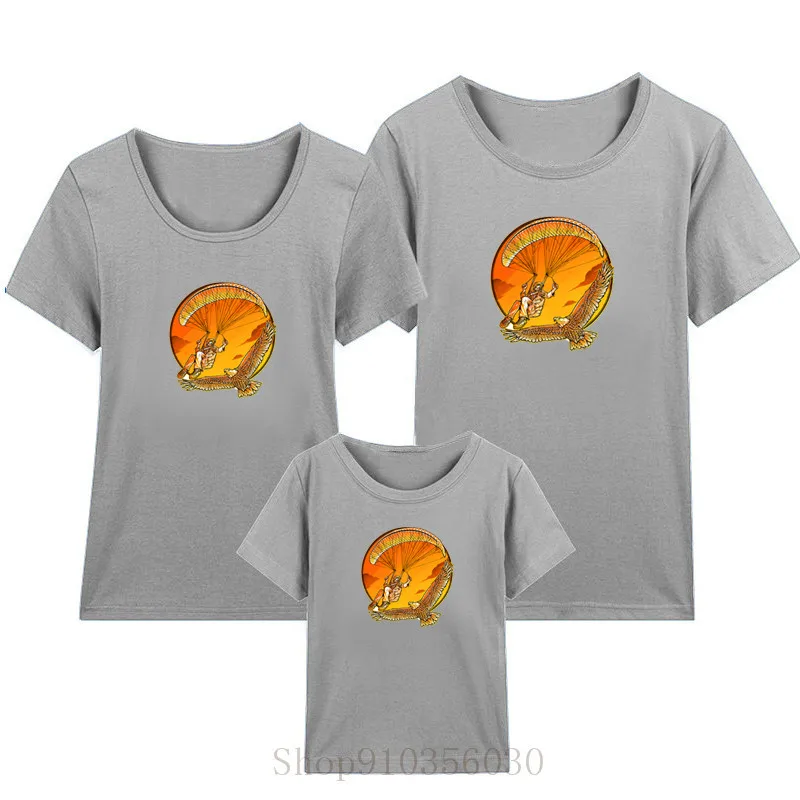 NeverLand Paragliding (Black Text) T-Shirt_waifu2x_art_noise baby girl clothes teen girls clothing mother and daughter | Мать и ребенок
