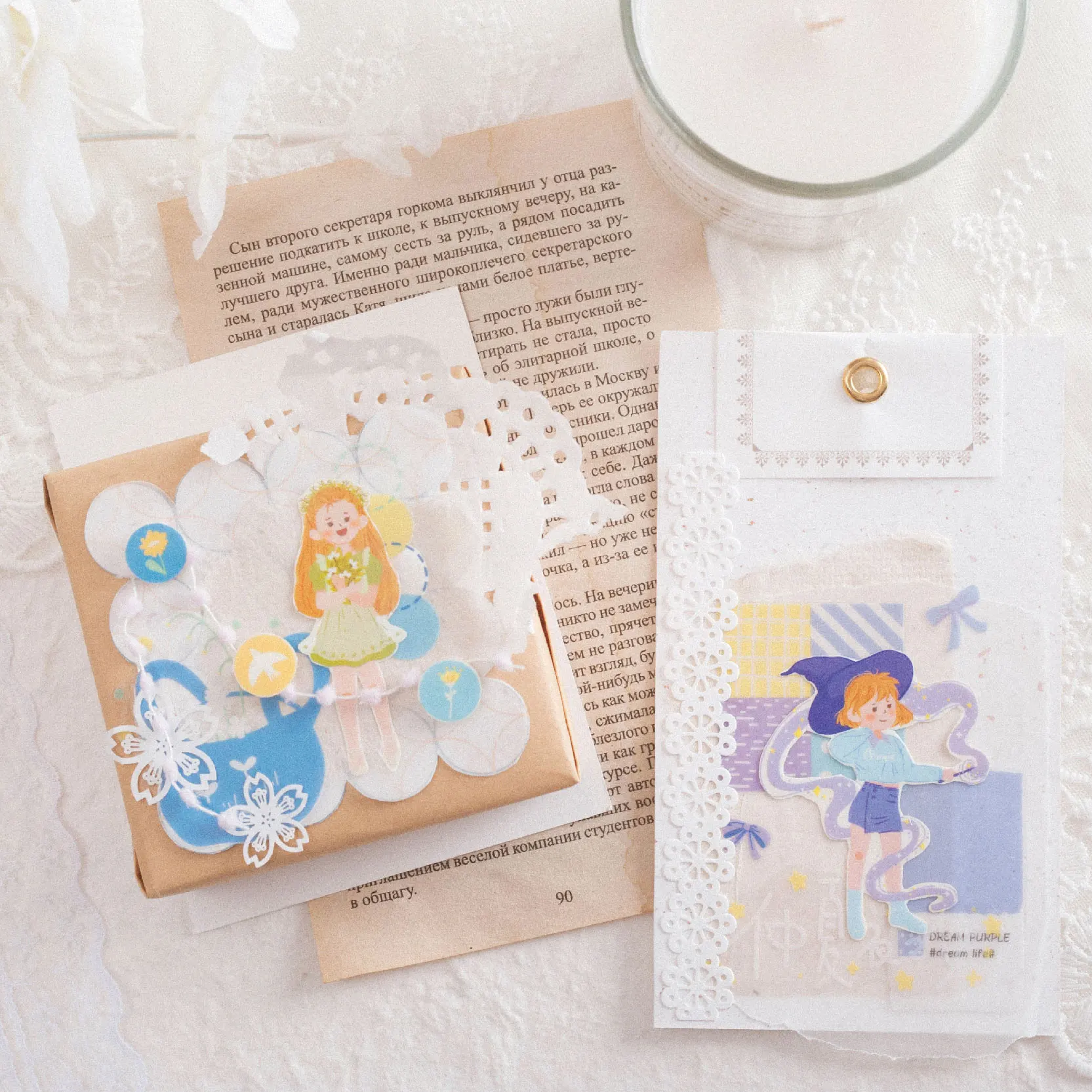 

20 set/lot Kawaii PET Stationery Stickers Haijie Diary Series Diary Decorative Mobile Stickers Scrapbooking DIY Craft Stickers