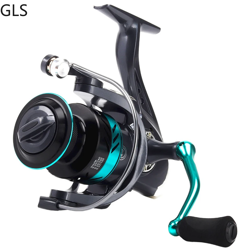 

GLS New Spinning Fishing Wheel Lightweight Metal Spool 5.2:1 Gear Ratio Saltwater Fishing Reel Coil Durable Tools
