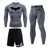 mens clothing winter first layer thermal underwear jogging suit mma compression sportswear jogging skin care kits bat 3 pc set