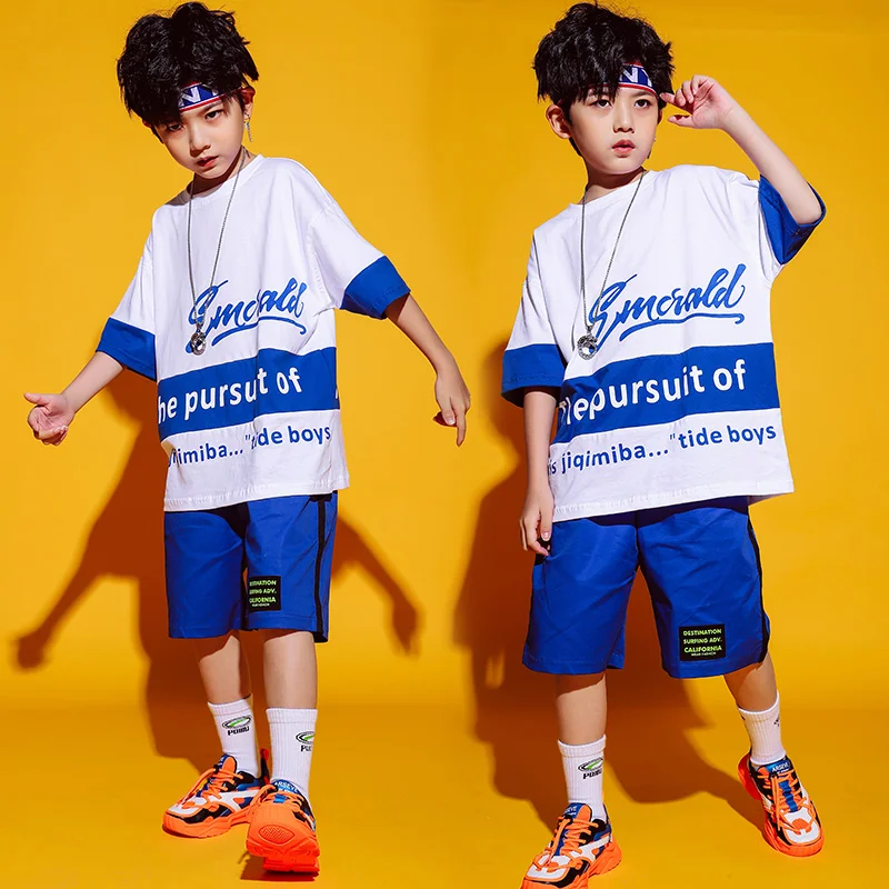 Новинка летний детский костюм для уличного танца одежда в стиле хип хоп