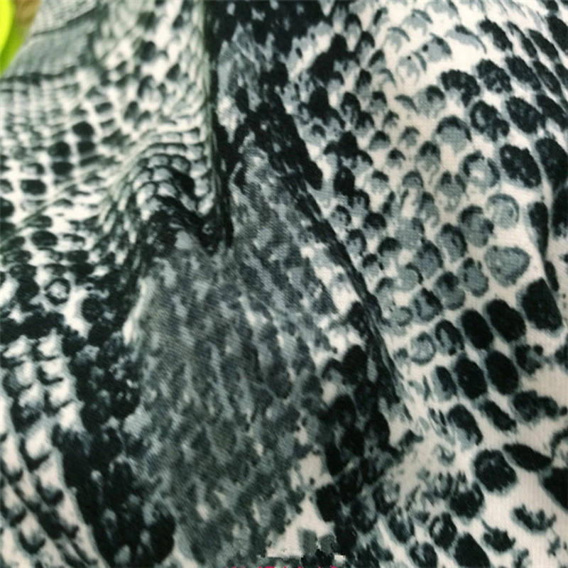Milk silk mill bottom Elastic serpentine leopard print fabric For Sewing Dance dress High quality Sneak Print Cloth Fabric | Дом и сад