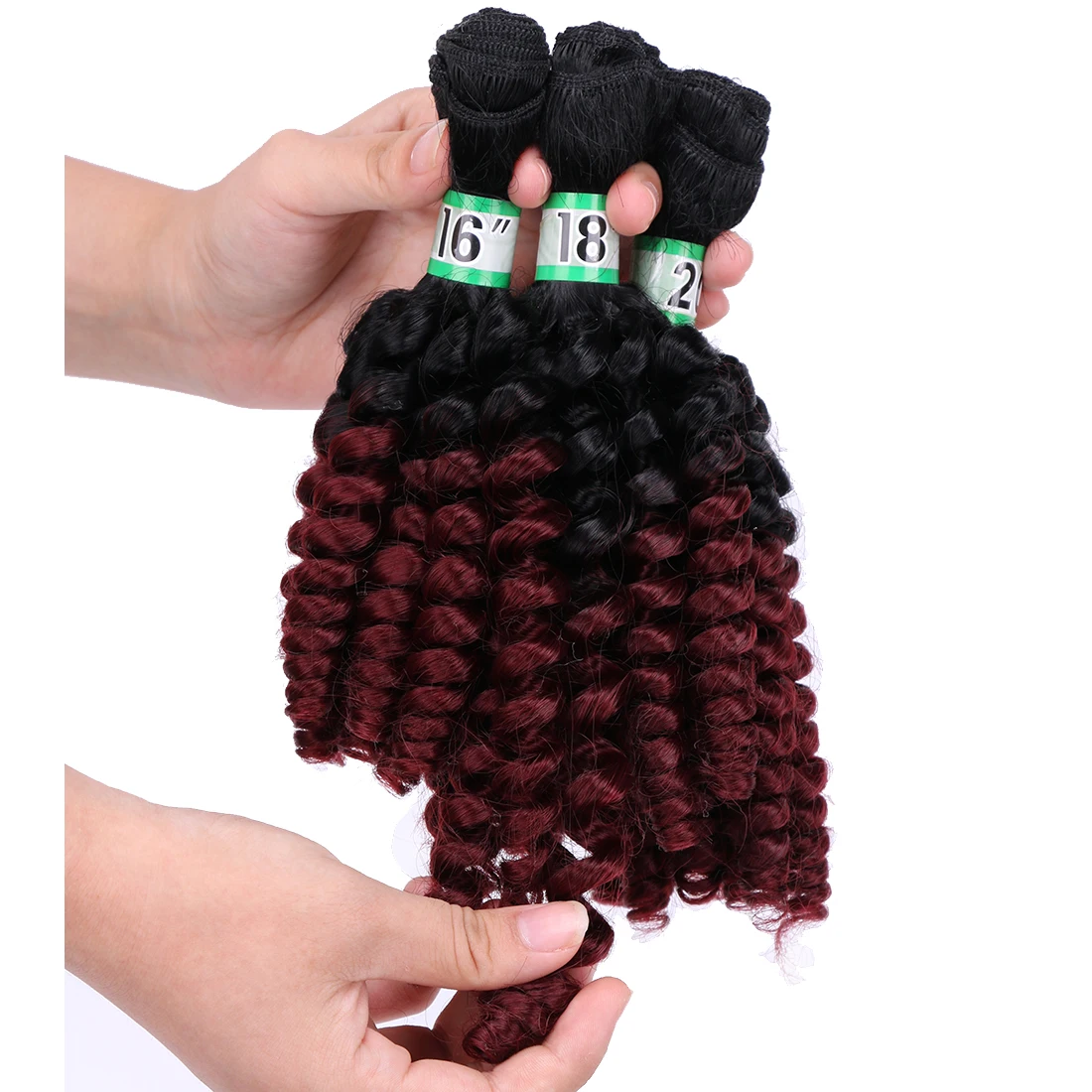 FSRHAIR 70 гр./шт. Черный-зеленый афро Фунми вьющиеся волосы пучок синтетических волос для наращивания Омбре волосы продукт