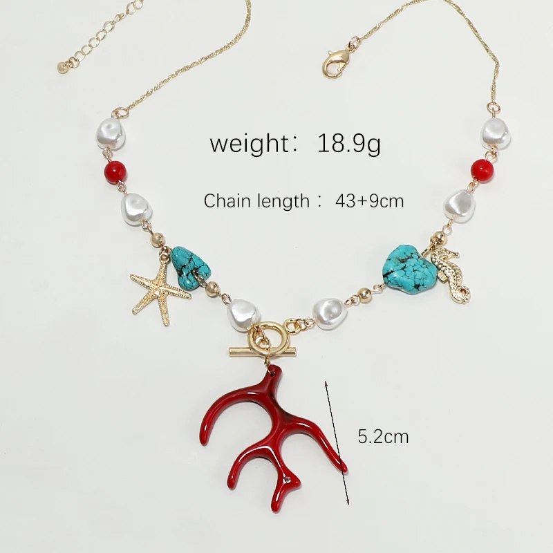 Ожерелья KOMi Boho ручной работы яркие пляжные бирюзовые ракушки бусины подвески для