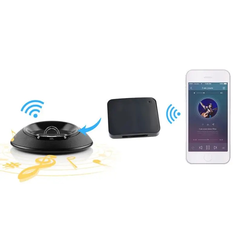 Мини 30Pin беспроводной Bluetooth 5 0 приемник аудио адаптер для IPod IPhone 30 Pin док станция