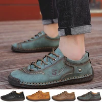 fashion men casual outdoor walking shoes comfortable lace up shoes non slip flat shoes size 38 48
