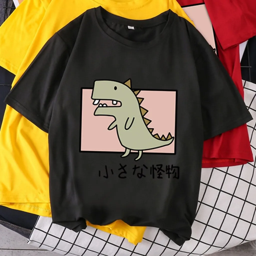 Милая футболка для женщин подростков Летняя одежда с короткими рукавами девочек