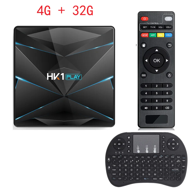 4G 32G Add keyboard HK1 PLAY Smart tv Box Android 9,0 Amlogic S905X2 4 Гб DDR3 64 Гб макс 2,4G/5G двойной WiFi USB3.0 BT4.2 поддержка 4K H.265 медиаплеер - Цвет: 4G 32G Add keyboard
