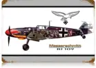 BF-109 Messerschmitt Второй мировой войны модель самолета Ретро металлическая SignsTin знак