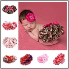 Женские шифоновые шаровары с оборками, милый детский подгузник, шорты с цветочным принтом для новорожденных, модные летние атласные брюки для малышей