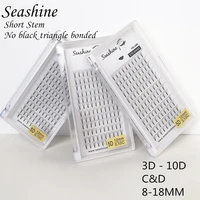 seashine lash 0 07 d curl premade russian volume wide fans 3d4d5d6d eyelashes short stem lash premade lash extension