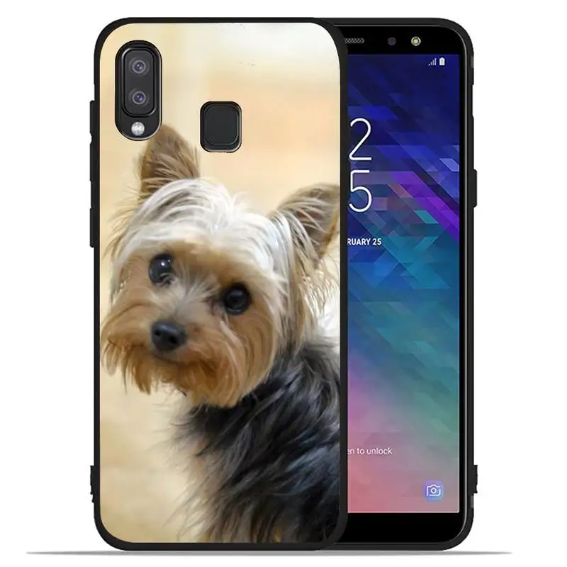 

Cute pet Yorkshire Terrier dog Phone Case for Galaxy J2pro J4 J5 J6 J7 plus J5 prime J72016 2018 M 10 20 30 funda Cover