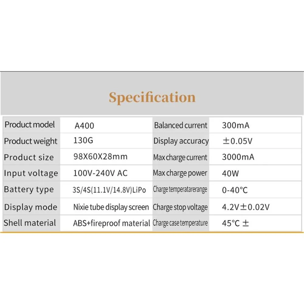 Hotrc A400 Digital 3S 4S 3000mah RC Lipo батарея баланс зарядное устройство с светодиодный экран Быстрая зарядка СОП зарядное устройство для RC Quadcopter
