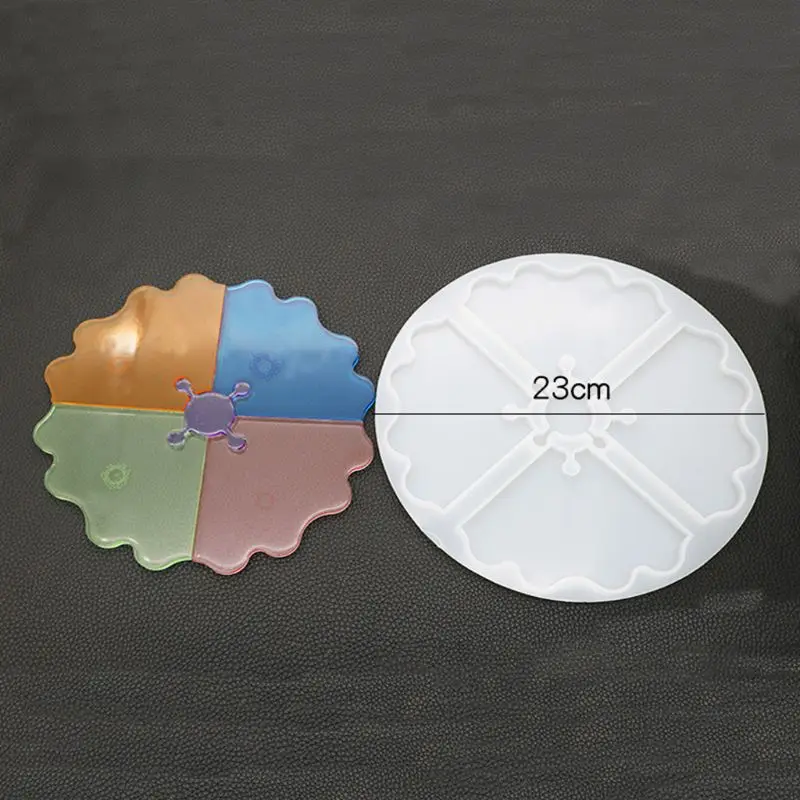 

Irregular Coaster Crystal Epoxy Mold Mirror Resin Silicone Molds DIY Handmade Cup Mat Making Tool Accessories