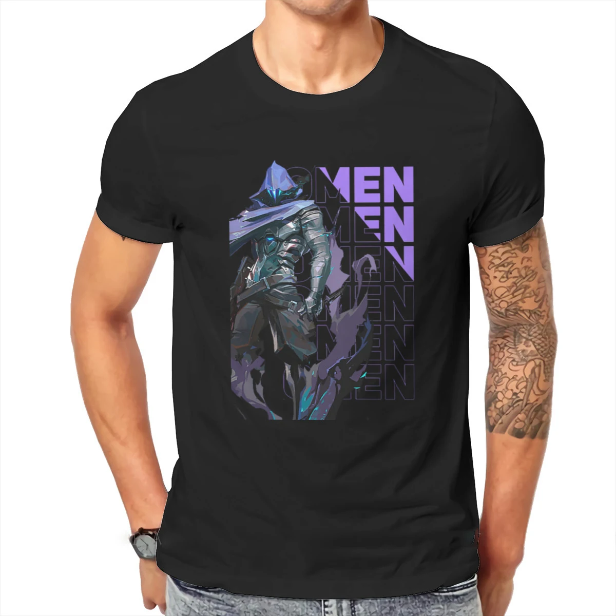 

VALORANT Game Omen T Shirt Classic Grunge Summer Large Cotton Men's Clothes Harajuku O-Neck TShirt
