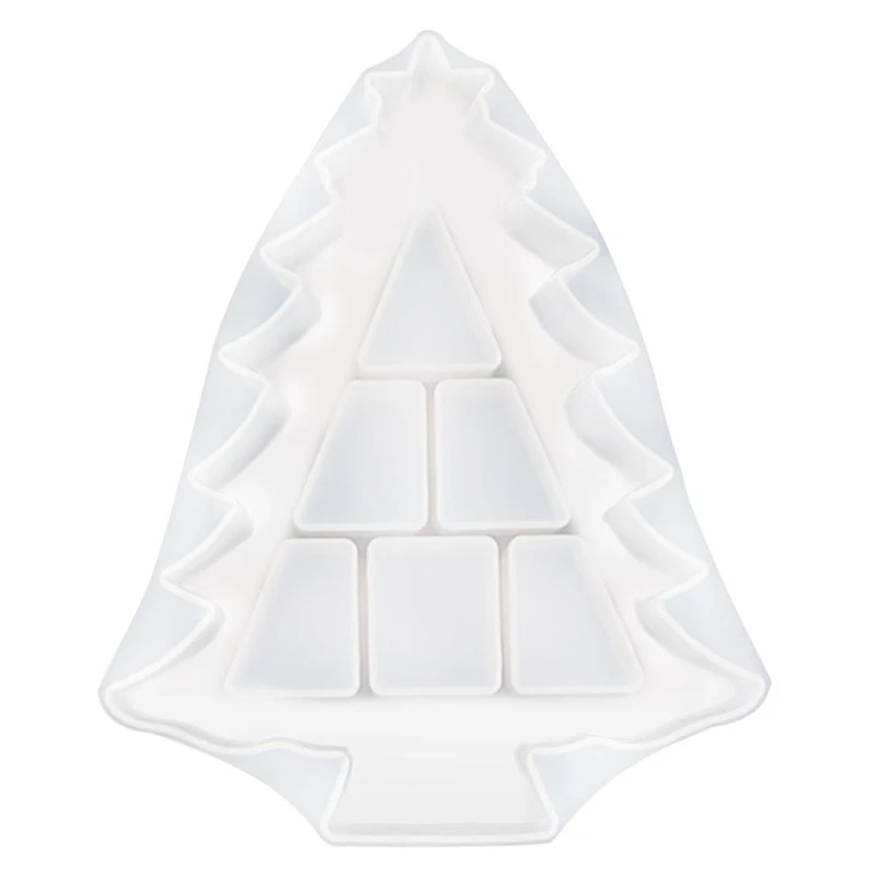 

Transparent Silicone Mould Resin Decorative Craft DIY Christmas Tree Storage Box Mold Epoxy Resin Molds for Jewelry