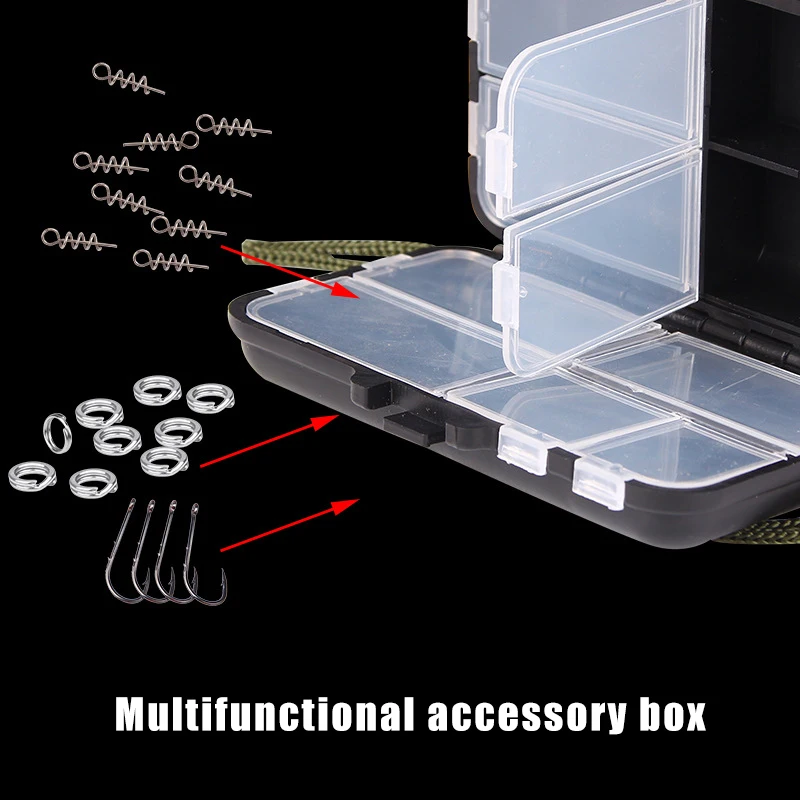 

High Portable Fishing Tackle Box Fishing Accessories Organizer Multi-Grids Compartments Multifunction DOG88