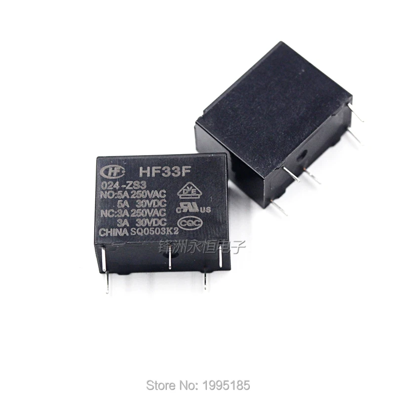 1 шт. реле JZC HF 33F-005-ZS3 33F-012-ZS3 33F-024-ZS3 5 В 12 24 в 5-pin 5A 250VAC HongFa | Строительство и ремонт