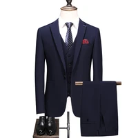 brand men suit 2021 latest coat pant waistcoat designs slim fit mens suits formal gray blue black groom wedding suits for men