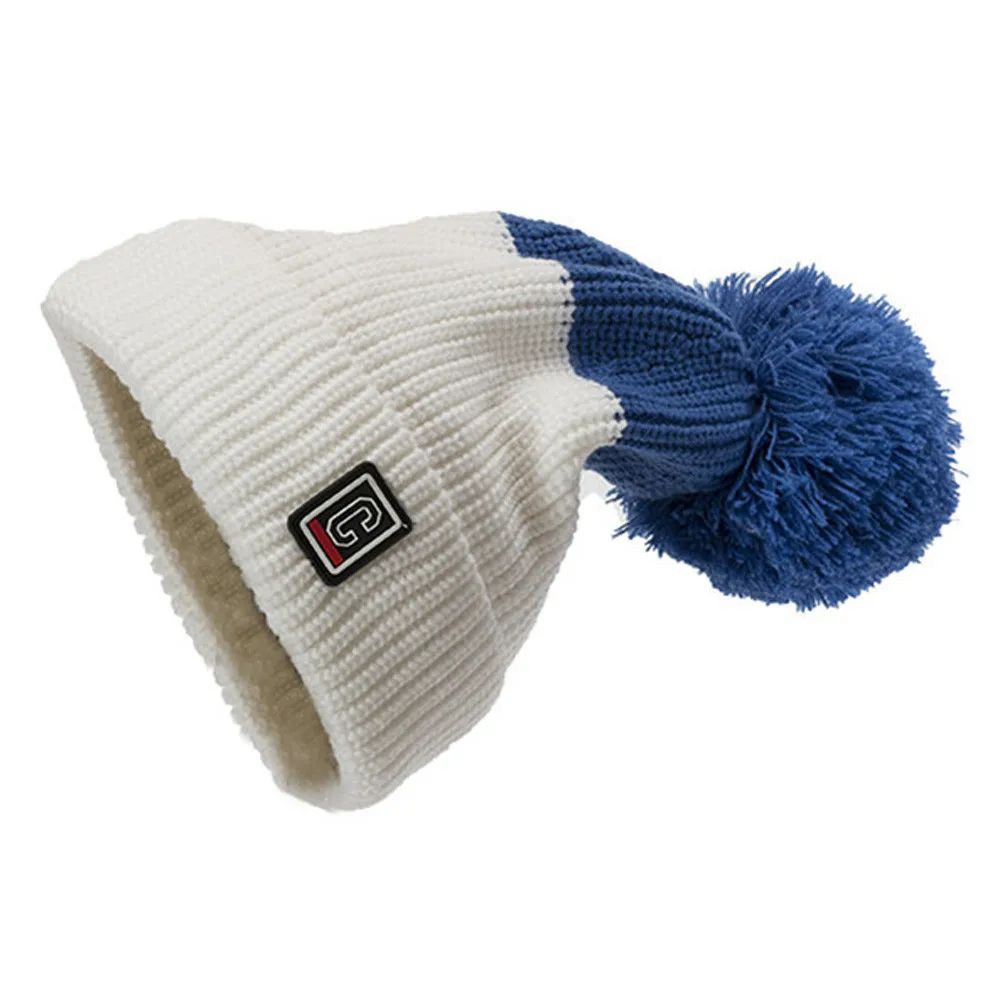 New Fashion Female Winter Hats Casual Color Matching Handmade Knitted Coarse Lines Cable Retro Style Hairball Crochet Cap | Аксессуары