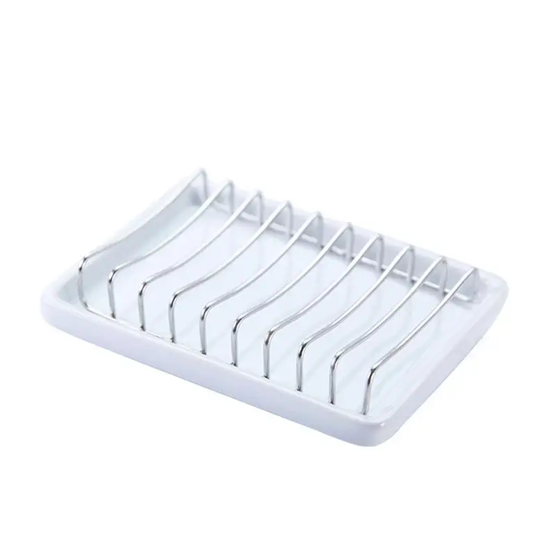 Мыльница из нержавеющей стали керамический поднос для слива мыла держатель душа