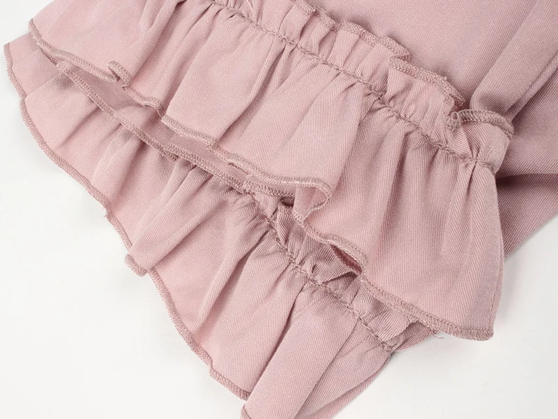 

Summer Women Elegant Ruffles Solid V Neck Slim Buttons Drawstring Half Sleeve Dress Ladies Casual Harajuku Holiday Dress SJ5854M