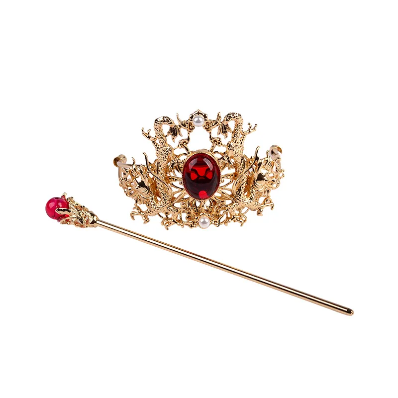 Винтажная корона для волос Hanfu старинные аксессуары классический головной убор