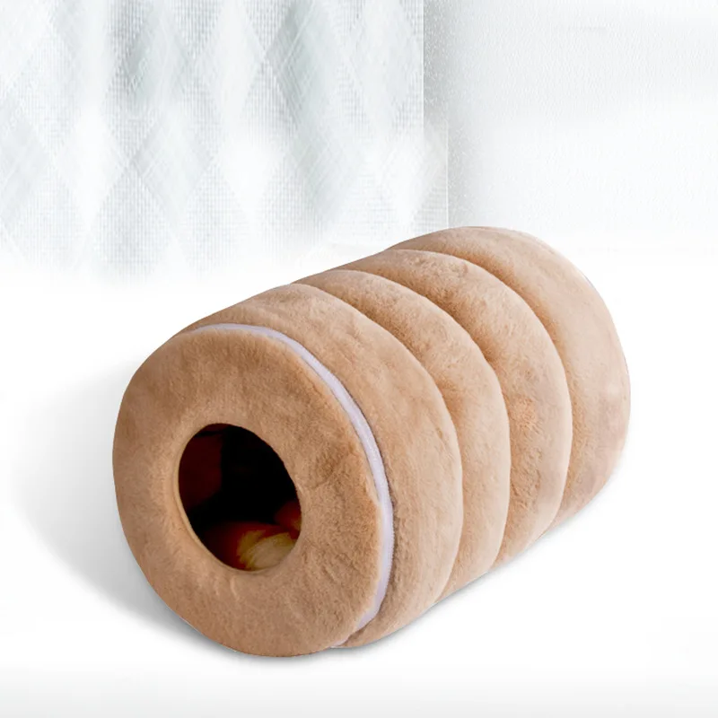 Теплая Кота Собаки Кровать дом кошка спальный мешок для животных туннель кошек